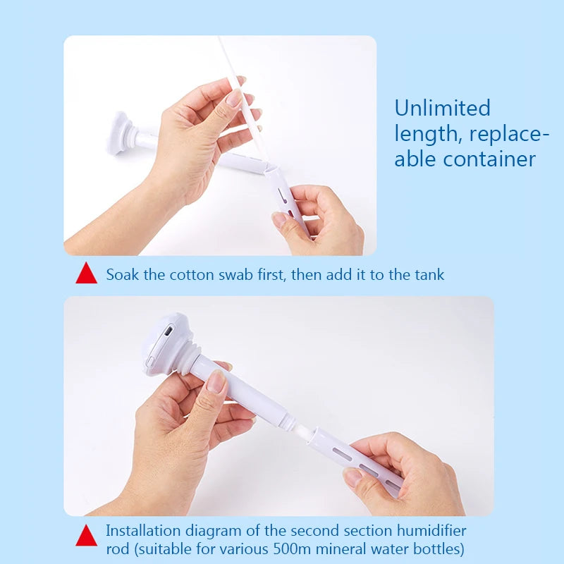 Mini Air Humidifier Unlimited Portable Silent Aroma Diffuser Recharge Humificador for Home Bedroom Car Wireless Diffusor